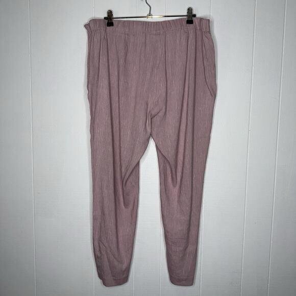 J. Jill Women’s Linen Stretch Pants Pink Side Zip Size Large - Picture 2 of 6